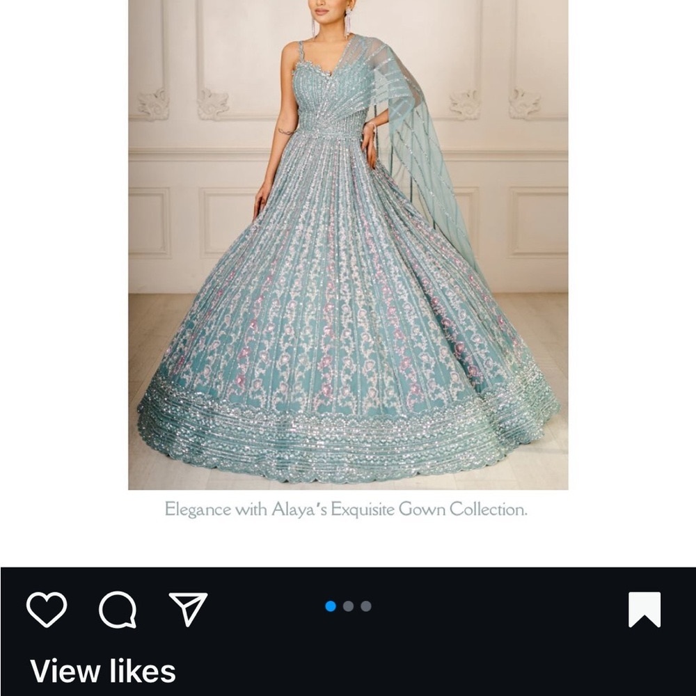 Tanashk Indian bridal reception gown